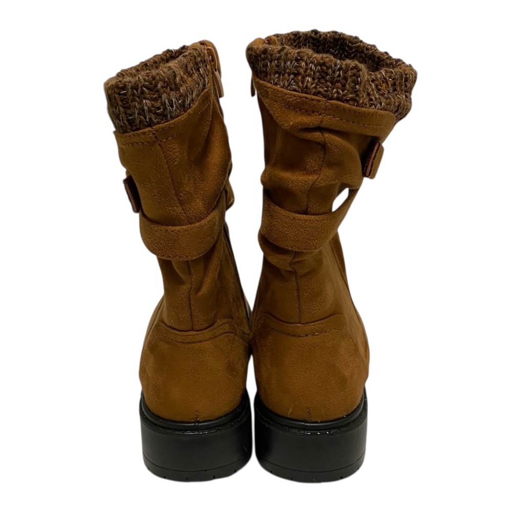 Flexus Solid Brown Suede Mid-Calf Boot - image 2